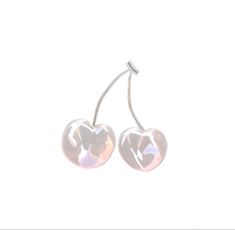 pair of cherry shaped earrings on white background