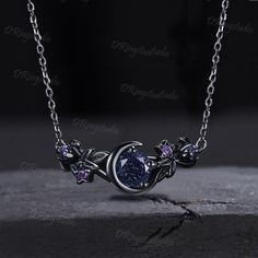 Wearing our blue sandstone necklace is just like wearing a microcosm of the night sky around your neck. Isn't that the most romantic promise to give your lover, friend or family the entire starry sky? Blue sandstone necklace is a symbol of victory, choose a blue sandstone necklace you prefer, carry your own piece of starry night sky, and create your own prosperity in life! INSPIRATION GIFTS CHOICE : The sandstone necklace comes in a delicate jewelry box, it is a good choice of an anniversary, en Starry Night Necklace, Sandstone Necklace, Nebula Necklace, Sky Necklace, Galaxy Nebula, Star Galaxy, Blue Sandstone, Necklace Moon, Dark Sky