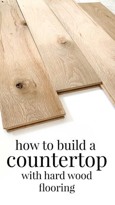 how to build a countertop with hard wood flooring