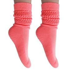 AWS/American Made 2 Pairs Extra Long Cotton Slouch Socks Slouch Socks for Women Extra Heavy and Long. Step into a world of nostalgic comfort with our Retro Ribbed Slouch Socks for Women from AWS/American Made. Our Slouch Socks Crafted with a blend of Cotton premium material, these socks offer a cozy and stylish addition to your wardrobe. Inspired by the iconic fashion of the '80s and '90s, these slouch socks feature a classic ribbed design that adds texture and charm to any outfit. Whether you'r Pink Fitted Casual Knee-high Socks, Pink Slouch Socks, Cheap Pink Knee-high Winter Socks, Snug Super Soft Pink Socks, Comfortable Pink Knee-high Socks, Slouch Socks, Sock Crafts, Iconic Fashion, Socks For Women