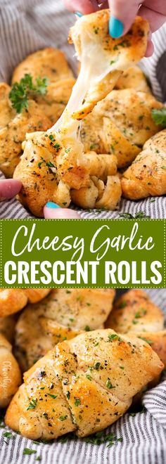 cheesy garlic crescent rolls are the perfect appetizer for any holiday gathering