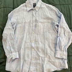 Never Worn, Tags Attached Boyfriend Linen Shirt. Size L, Oversized Fit, 100% Linen. Gap Linen Boyfriend Shirt, Boyfriend Shirt, Linen Shirt, Oversized Fits, Gap, Color Blue, Top Blouse, Blouses, Womens Tops