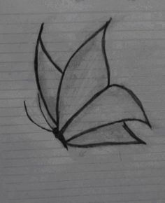 a drawing of a leaf on lined paper