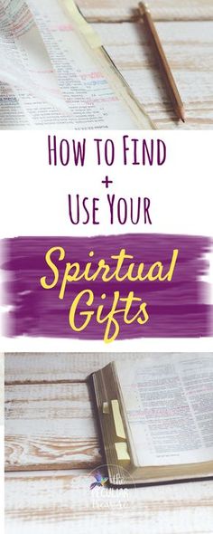 an open book with the title how to find and use your spirital gifts on it