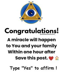 an ad with the words congratulationss written in blue and gold on top of it