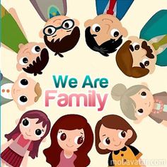 we are family poster with many different faces