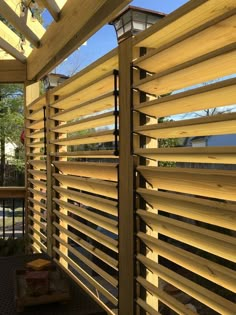 wooden slats on the side of a house