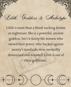 Lilith Goddess of the Night: 14 Ways to Work With Her WILD Energy Work With Lilith, Lilith Tattoo, Lady Lilith