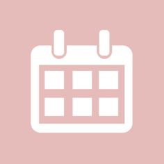 a white calendar icon on a pink background