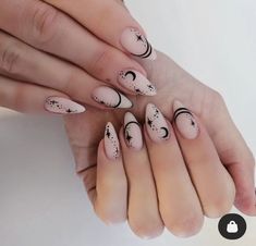 Witch Wedding Nails, Halloween Bride Nails, Light Goth Nails, Short Gothic Nails Simple, Skyrim Nail Art, Simple Gothic Nail Designs, Nail Ideas Witchy, Pink Witch Nails, Short Goth Nails Ideas