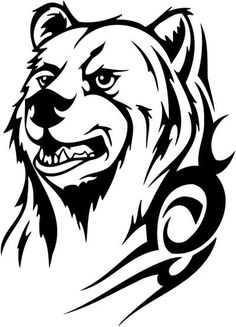 tribal bear Bear Face Tattoo, Bear Tattoo Designs For Men, Native American Animals, Bear Tattoo Designs, Design Dragon, Bear Tattoos, Bear Drawing, Bear Tattoo, Tattoo Designs For Men