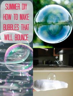 there are bubbles that will bounce in the air