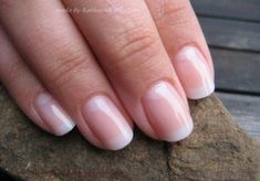 American Manicure Nails, Manicure Natural, Shellac Nail Colors, Cnd Shellac Nails, Easy Designs, Dermal Piercing