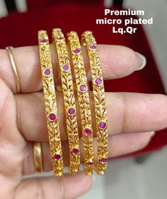 watch more videos in YouTube :lush queens Single Bangle, Half Saree Designs, Bridal Bangles, Bridal Gold Jewellery Designs, Gold Bangle