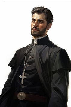 a painting of a man wearing a priest's outfit