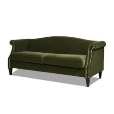 Gracemary 77'' Velvet Sofa Small Scale Sofa, Classic American Home, Olive Sofa, Sofas For Small Spaces, Jennifer Taylor, Small Space Living Room, Living Room Bookcase, Living Room Furniture Sofas, Velvet Sofa