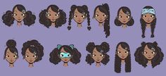 Problem Drawing, Hairstyles Drawing, Hair Sketch, Model Sheet, Arte Inspo, Poses References, Reference Poses, Cartoon Character Design, Cute Art Styles