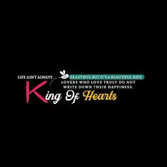 the logo for king & heart's, which is featured in an advert