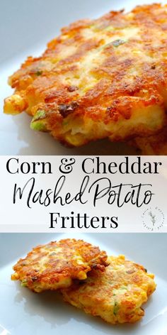 corn and cheddar mashed potato fritters are the perfect side dish