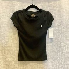 Ralph Lauren Clothes, Ralph Lauren Girl, Clothes Brands, Ralph Lauren Tshirt, Boys And Girls Clothes, Black Short Sleeve Shirt, Girls Shirt, Fashion Wishlist