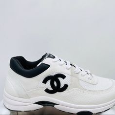 Excellent Condition With A Small Scuff As Pictured. Comes With All Original Packaging And Receipt. I Really Needed A Size 36 So They’re Just Too Big For Me. Price Firm Due To Posh 20% Cut. Chanel Black And White, Shoes Chanel, Classic Sneakers, Chanel Black, Chanel Shoes, Cute Shoes, Womens Shoes Sneakers, Shoes Sneakers, Chanel