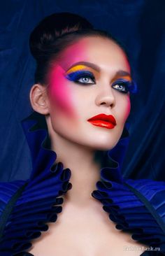 Vassa-Wurihina Editorial Make-up, Catwalk Makeup, Fashion Editorial Makeup, Fantasy Make-up, Drag Make-up, High Fashion Makeup, Bright Makeup, Avant Garde Makeup