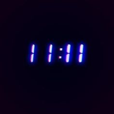 an image of the time displayed in blue light