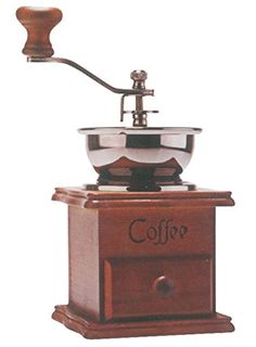 an old coffee grinder with the word coffee on it's front and bottom