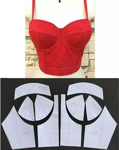 an image of a woman's bra with cut outs and instructions to make it