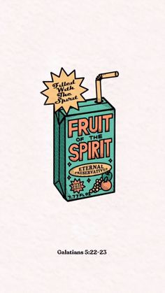 Drawing of a juice box in the style of old school cartoon with. The juice box reads “fruit of the spirit” “eternal preservatives” it also has a star in the corner reading “filled with the spirit”. Encouragement Scripture, Scripture Inspiration, John 3 30, Christian Graphic Design, Christian Graphics, Christian Quotes Wallpaper, Christian Backgrounds, Bible Quotes Wallpaper, Christian Posters