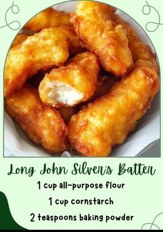 Long John Silvers Batter, Fish Batter, Kent Rollins, Home Made Recipes, Fish Entrees, Long John Silver, Spice Mix Recipes, Chicken Treats, Jamie Oliver Recipes