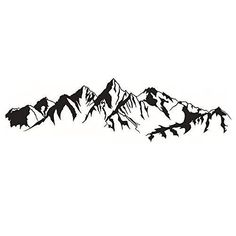 a black and white drawing of mountains