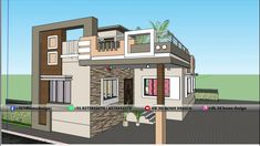 single floor house design idea || 24x45 sq ft house plan design || 2 bhk... 24x45 House Plans, House Design Classic, Indian Home Design Exterior, Modern Exterior House, Modern Elevation Design, House Plan Design, Exterior House Design, Front Elevation Design