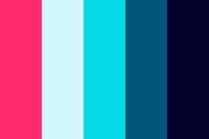 the color scheme for this image is blue, pink and green