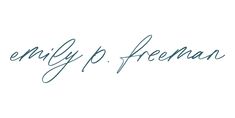 the words enjoy p freeman are written in cursive handwriting on a white background