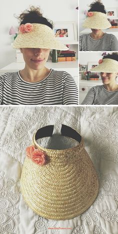 Basket Weaving Diy, Diy Hat, Boho Bedroom Decor, Visor Hats, Dress Hats, Straw Hat, Make And Sell