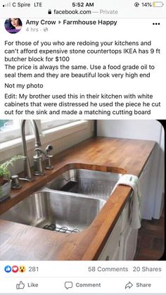 the kitchen sink is clean and ready to be used by someone who likes to use it