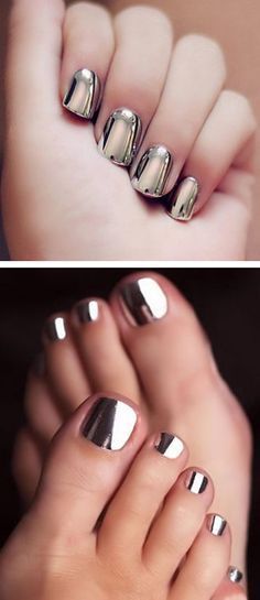 Get the look with #Jamberry Metallic Chrome Silver wraps! Chrome Nail Art, Silver Nail, Colorful Nails, Metallic Nails, Nail Swag, Toe Nail Designs, Pedicure Nail Art, Toe Nail Art, Pedicures