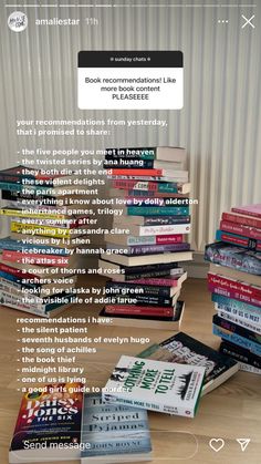 a pile of books sitting on top of a wooden floor