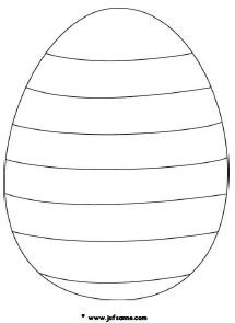 an easter egg with lines drawn on it