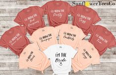 i'm the bride t - shirt bundle, bridal party tshirt