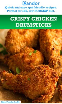 crumbed crispy juicy chicken drumsticks perfect for low fodmap or ibs diet Low Fodmap Chicken Drumsticks, Baked Fried Chicken Drumsticks, Crumbed Chicken Drumsticks, Crispy Oven Baked Chicken Drumsticks, Crumbed Chicken Recipes, Baked Drumstick Recipe, Panko Chicken Drumsticks, Baked Chicken Recipes Drumsticks, Breaded Drumsticks