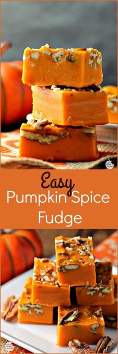 pumpkin spice fudge is an easy and delicious treat