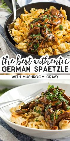 the best authentic german pasta with mushrooms and gravy