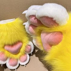 fursuit paw pattern Fursuit Paws Pattern, Yellow Fursuit, Fursuit Paws, Paw Gloves, Costume Gloves, Cool Color Palette, Paw Pattern, Yellow Cat, Pattern Animal