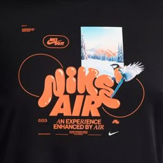 the nike air t - shirt has an image of a bird on it