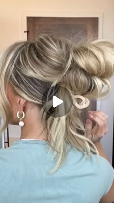 Easy Messy Hairstyles, Harmonize Beauty, Harmony Beus, Easy Hairdos, Curly Hair Updo