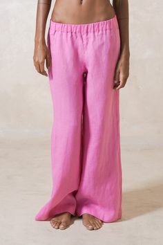 Our Baggy Linen Trousers are the perfect embodiment of joy and rebellion. These relaxed-fit beauties can be styled high, mid, or low on the waist, giving you options for any look. With wide legs that flow with every step, they feature an elastic band at the waist for maximum comfort. Perfect for lounging, running errands, or soaking up the sun, these pants are all about fun and freedom. THE trousers that defy convention and inspire you to live boldly. Choose your fit: high waist, mid waist, low Linen Pants Outfit Summer, Live Boldly, Linen Pants Outfit, Summer Pants Outfits, Baggy Trousers, Linen Trousers, Wide Legs, Top Collection, Low Waist