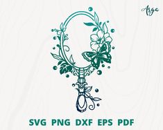 the svg png dxf eps file has flowers and leaves on it