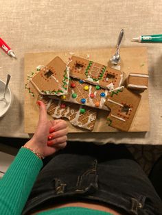 a gingerbread house made out of cookies and candy